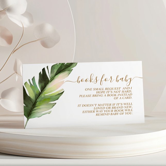 Carnet de Baby shower Palm Leaf pour la carte de b (Créateur téléchargé)