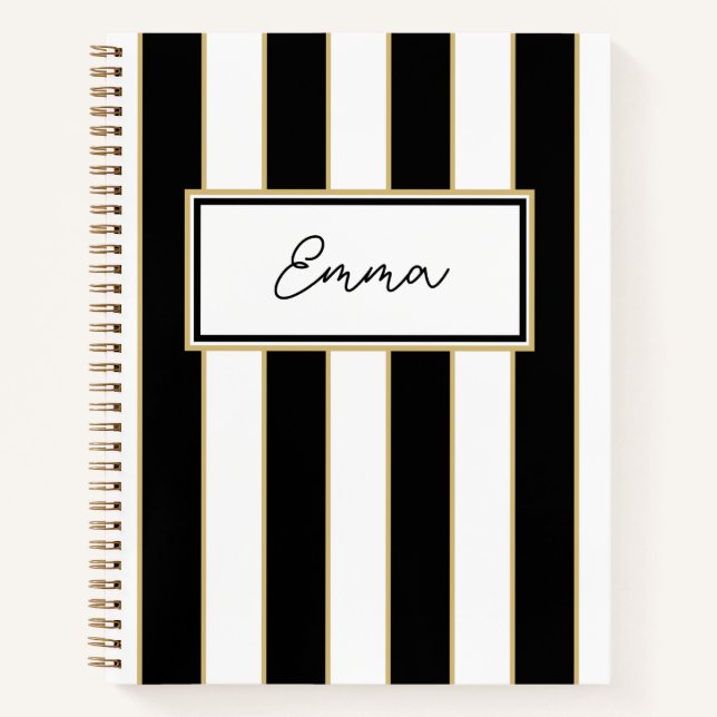 Carnet de bande Emma en noir et blanc (Devant)
