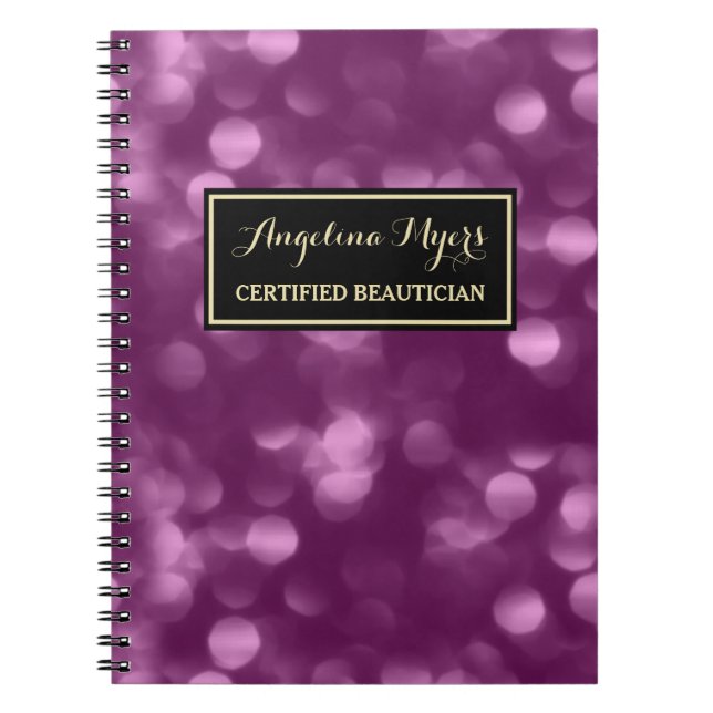 Carnet de Beauté Bokeh Violet (Devant)