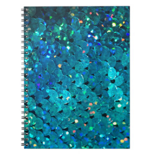 Carnet De belles paillettes colorées scintillant sous les