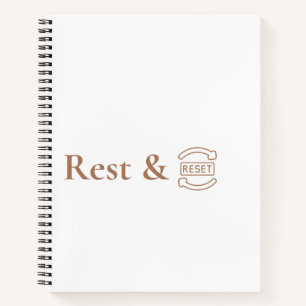 Carnet de bien-être minimaliste Repos & Réinitiali