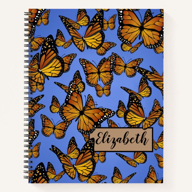Carnet de bord de la spirale papillon Monarque (Devant)