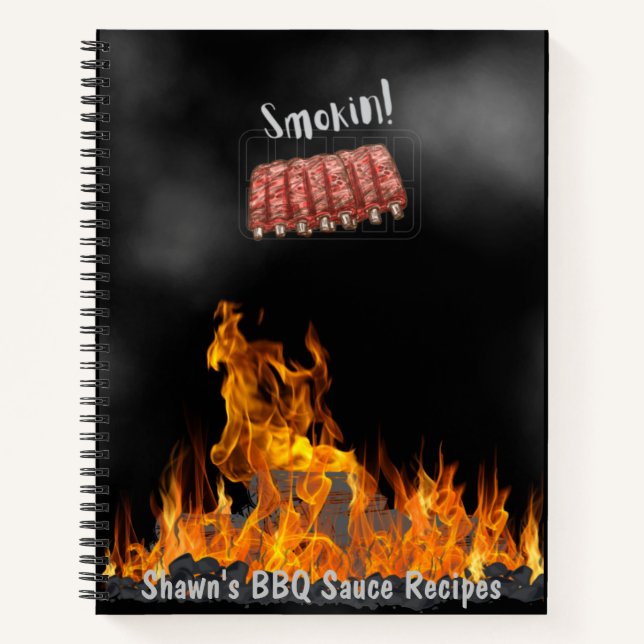 Carnet de bord personnalisé Smokin BBQ (Devant)