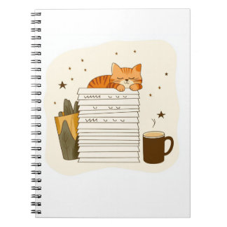 Carnet de café pour chat d'étude