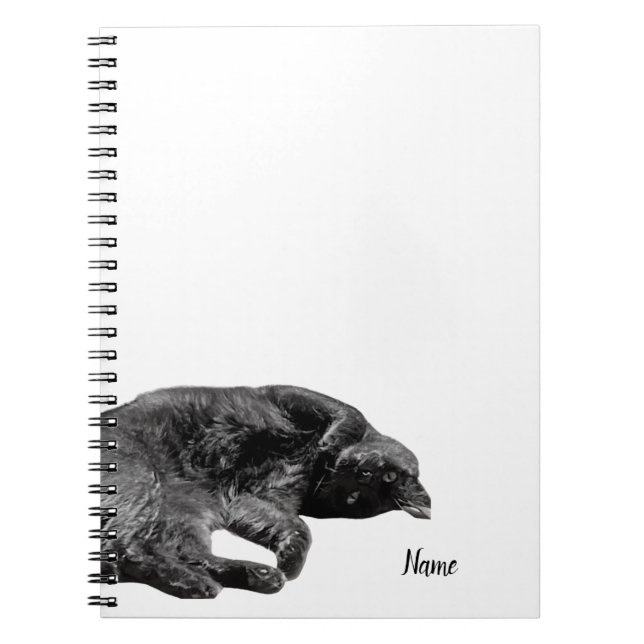 carnet de capot rigide à spirale noire de 5,5 po x (Devant)