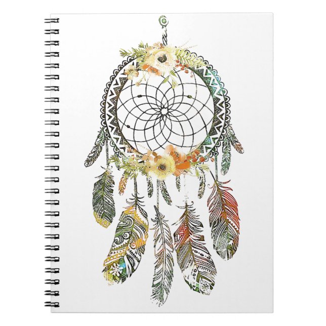 Carnet de capture de rêve floral aquarelle (Devant)