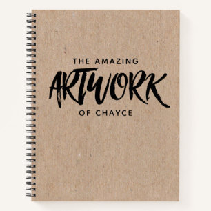 Carnet de carnet de croquis de l'artiste monogramm