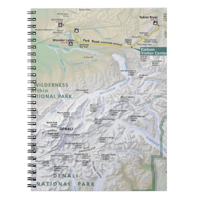 Carnet de carte de Denali (Alaska) (Devant)