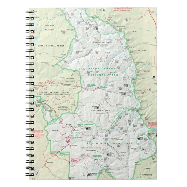 Carnet de carte de séquoia/Rois Canyon (Devant)