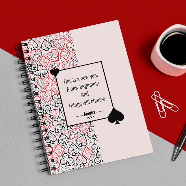 Carnet de cartes motif (Pattern playing cards Notebook
)