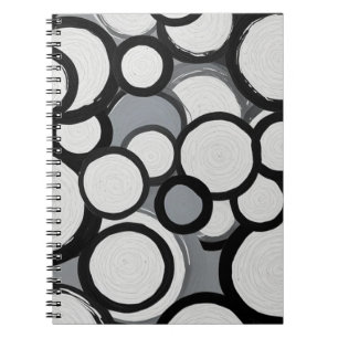 Carnet de cercles monochromes rétro