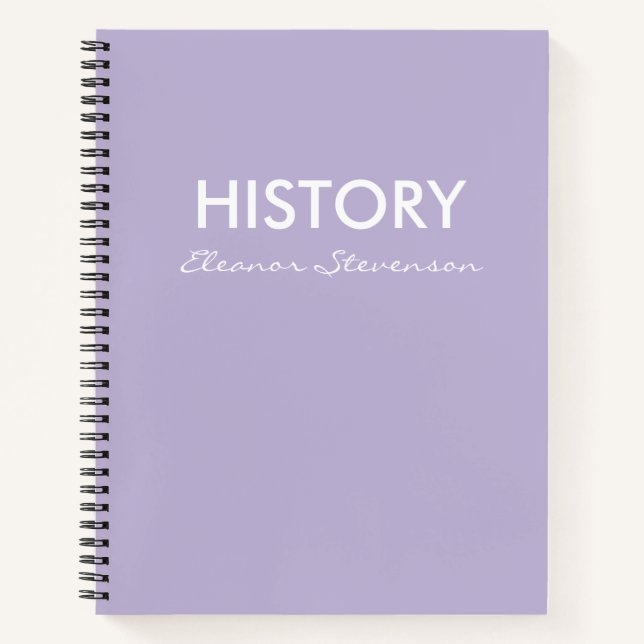 Carnet de classe d'historique Lavande Lactée perso (Devant)