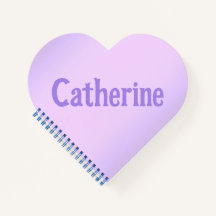 Carnet de coeur de lavande rose personnalisée