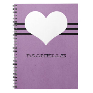 Carnet de coeur moderne violet