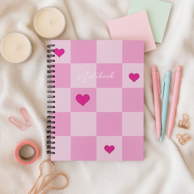 Carnet de coeur rose personnalisé (Créateur téléchargé)