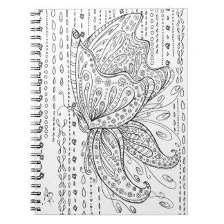Carnet de coloration florale papillon MADART