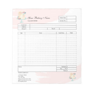 Carnet de commande de facture de formulaire de bou