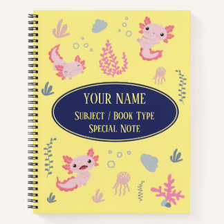 Carnet de composition Cute Axolotl Motif aquatique