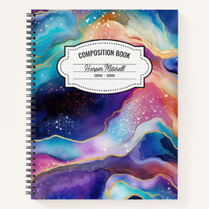 Carnet de composition d'agate de galaxie