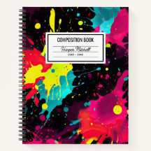 Carnet de composition de peintures néon