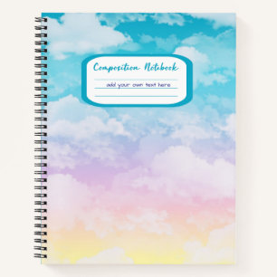 Carnet de composition esthétique Pastel Clouds