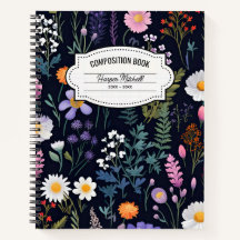 Carnet de composition florale lunaire