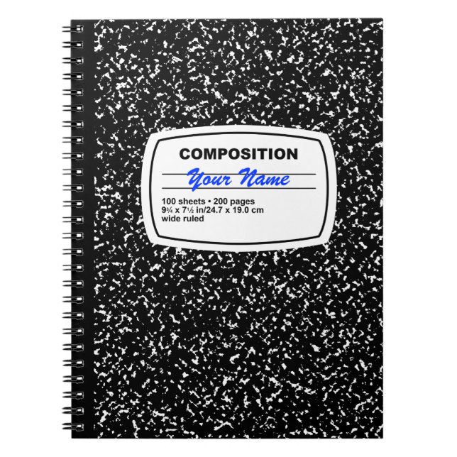 Carnet de composition personnalisable (Devant)