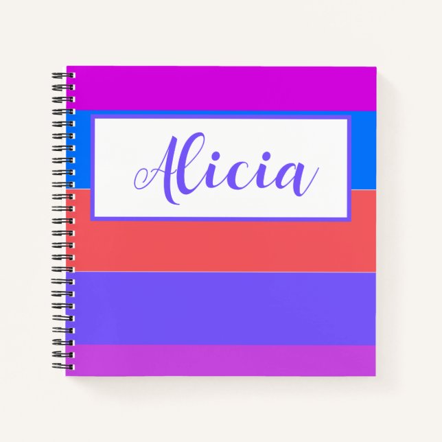 CARNET DE CONCEPTION PERSONNALISÉ STRIPÉ (Devant)