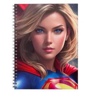 Carnet de couverture de bande dessinée Super femme