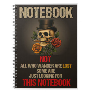 Carnet de couverture noire vintage Crâne gothique