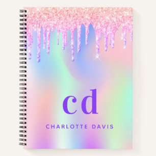 Carnet de croquis rose violet parties scintillant