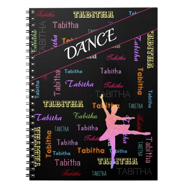 Carnet de danse avec nom personnalisé partout (Devant)