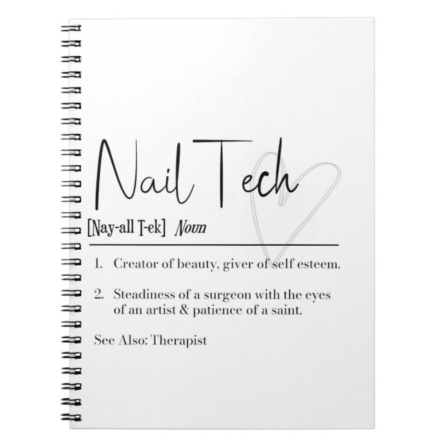 Carnet de définition de technologie de l'ongle (Devant)