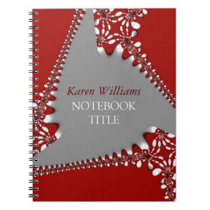 Carnet de dentelle Abstraite Batik Red Silver