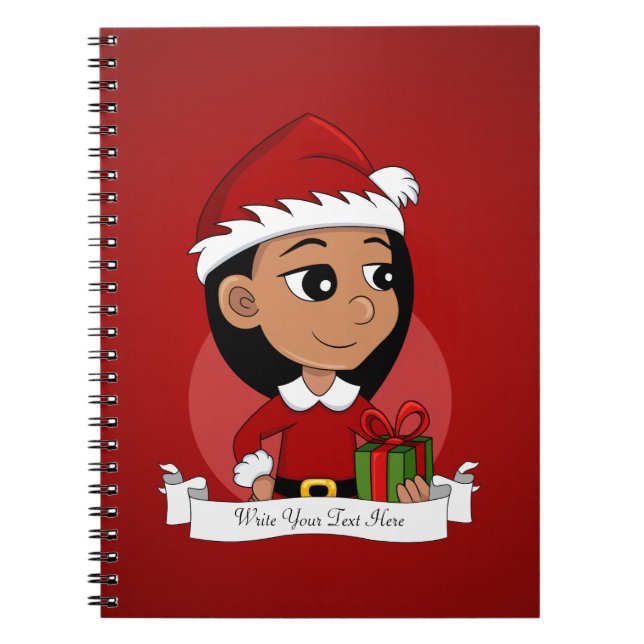 Carnet de dessin animé de la fille de Noël (Devant)