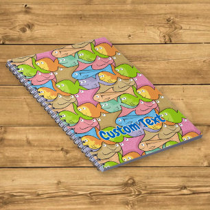 Carnet de dessin animé de poissons