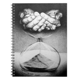 Carnet de dessin au crayon de sablier de "temps"