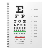 Carnet de diagramme d'oeil de Snellen