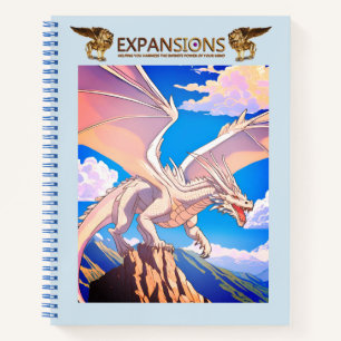 Carnet de dragon à ailes blanches