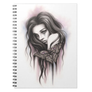 Carnet de fille de mite de jours sombres