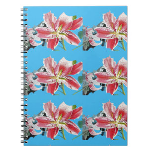 Carnet de fleurs de lys bleues Fleurs Floral Fleur