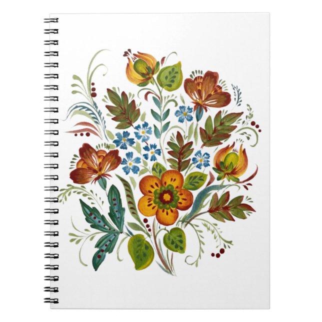 Carnet de fleurs de style ukrainien (Devant)