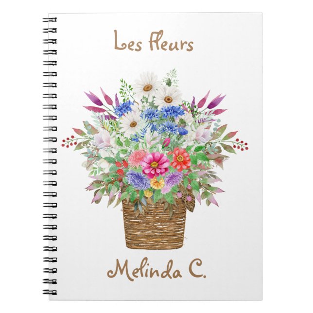 Carnet de fleurs d'été brillantes et gaies (Devant)