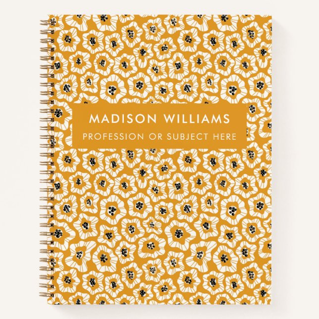 Carnet de fleurs modernes minimes (Devant)