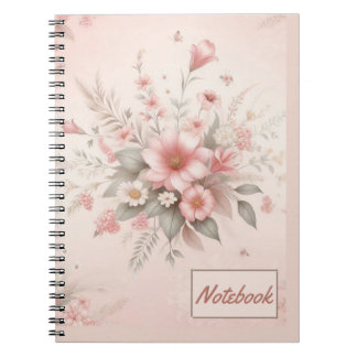 Carnet de fleurs roses