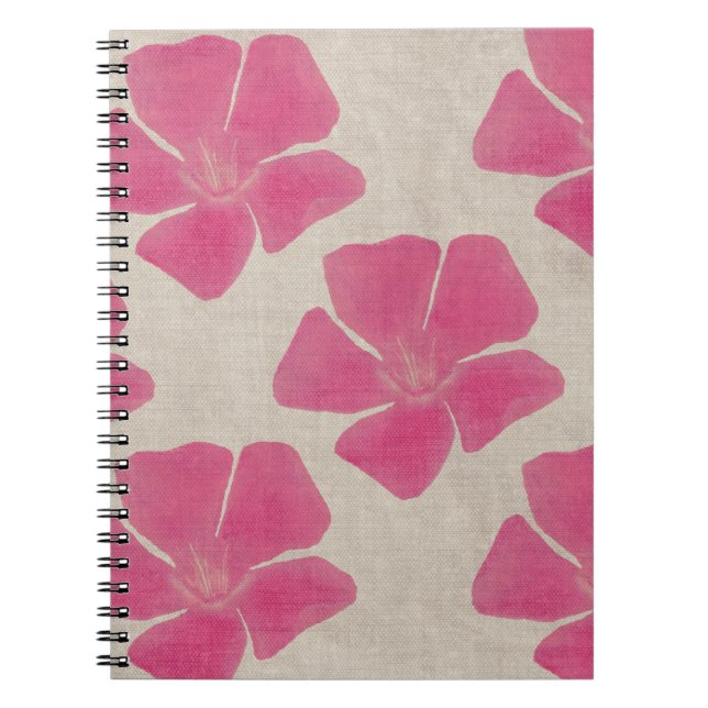 Carnet de fleurs roses (Devant)