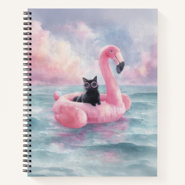 Carnet de flottaison de Flamant rose noir Whimsica (Devant)
