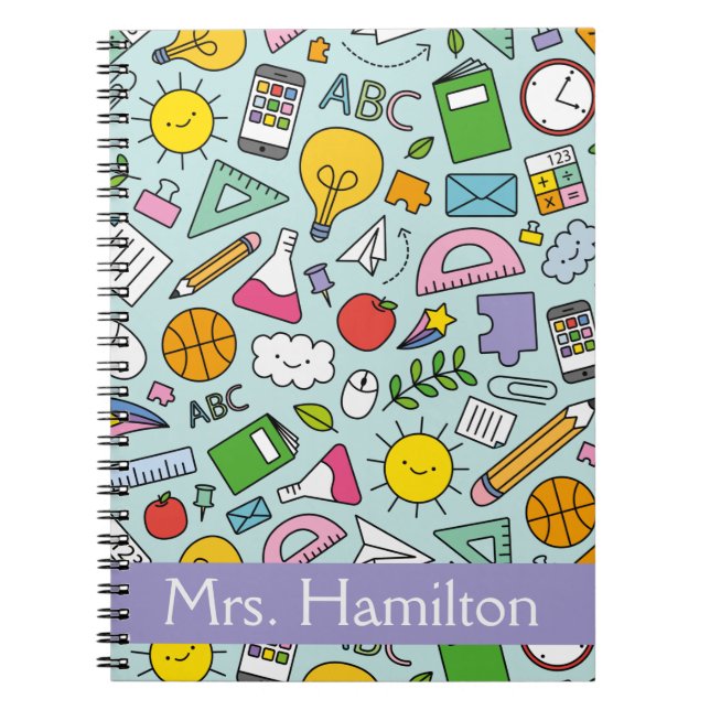 Carnet de fournitures scolaires personnalisées (Devant)