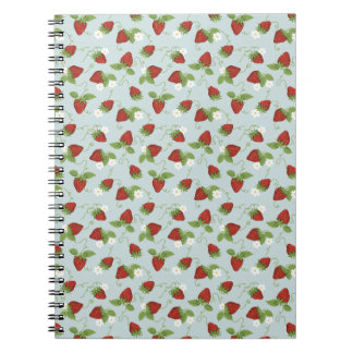Carnet de fraise floral Whimsical à spirale