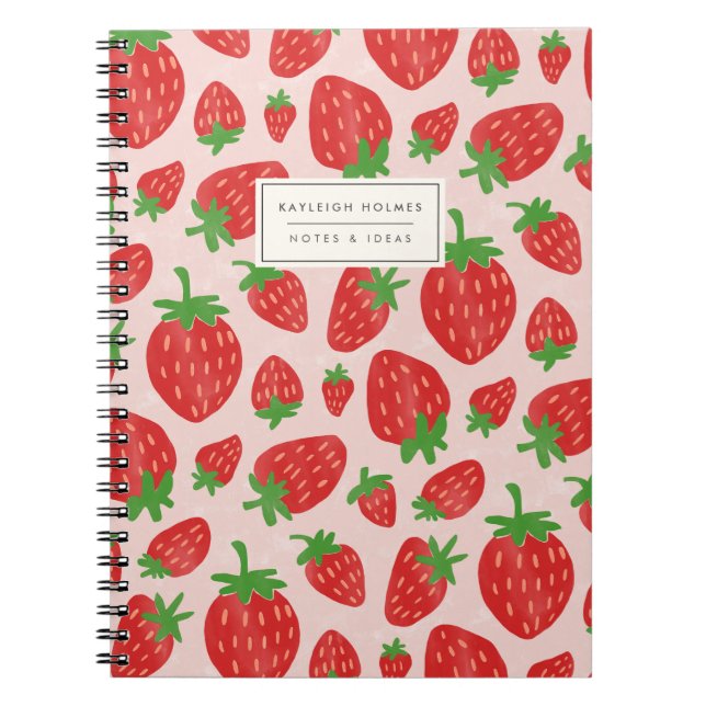 Carnet de fraises d'aquarelle (Devant)